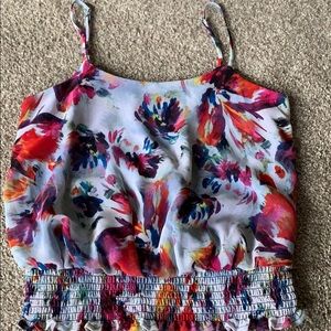 Watercolor floral tank